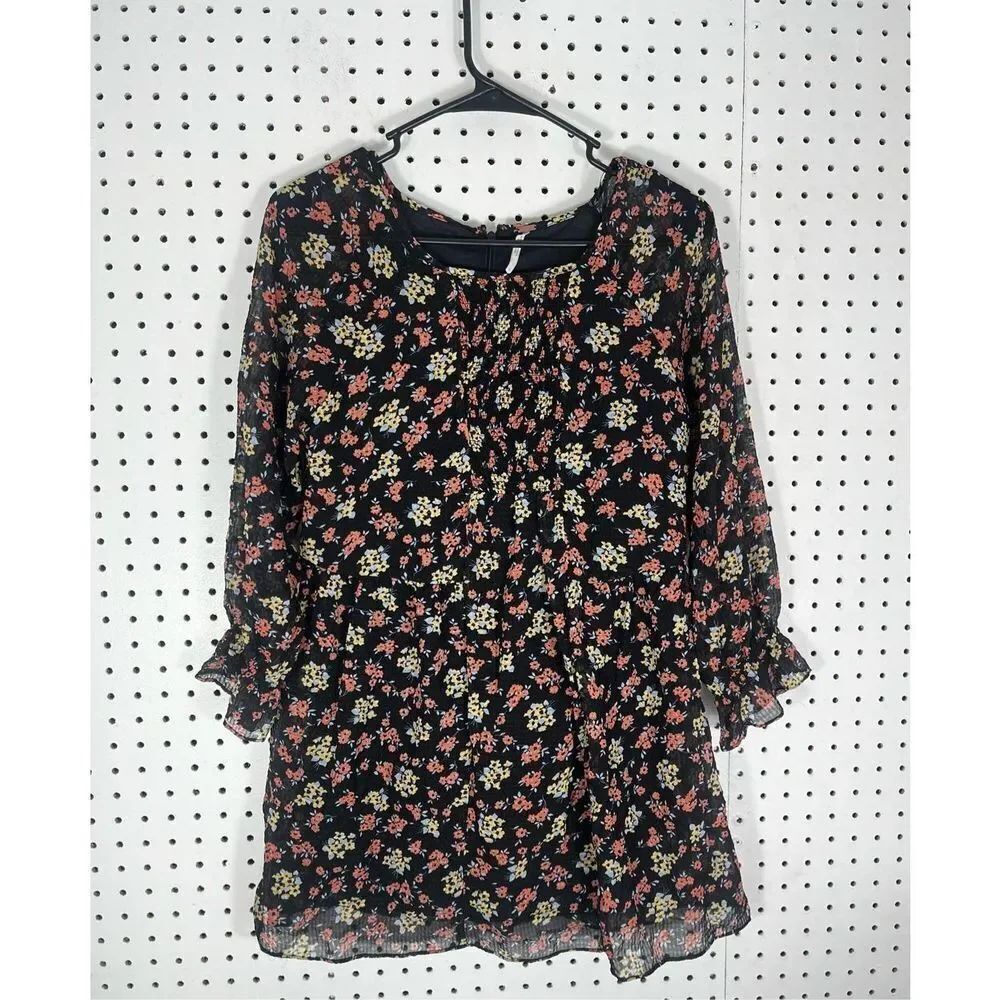 Free People floral tunic top